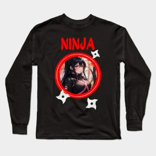 Ninja Target Love Cute Anime Girl Long Sleeve T-Shirt